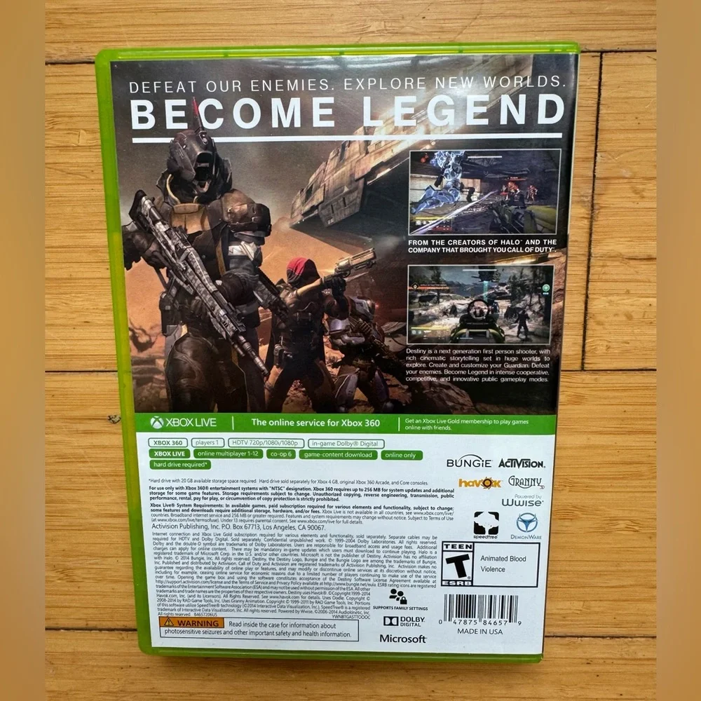 Destiny Microsoft XBOX 360